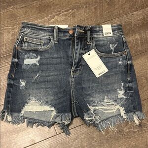 Judy Blue Hot Girl Summer Destroyed Fray Hem Shorts (S)